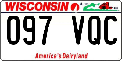 WI license plate 097VQC