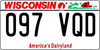 WI license plate 097VQD