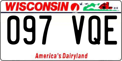 WI license plate 097VQE
