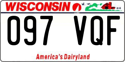 WI license plate 097VQF