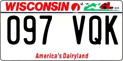WI license plate 097VQK