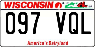 WI license plate 097VQL