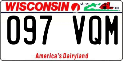 WI license plate 097VQM