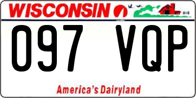 WI license plate 097VQP