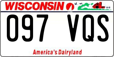 WI license plate 097VQS