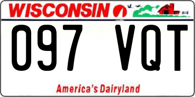 WI license plate 097VQT