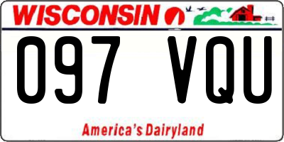 WI license plate 097VQU