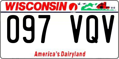 WI license plate 097VQV