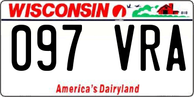 WI license plate 097VRA