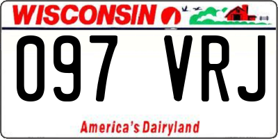 WI license plate 097VRJ