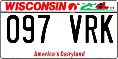 WI license plate 097VRK