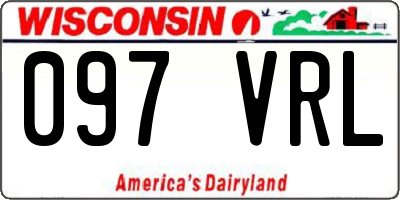 WI license plate 097VRL