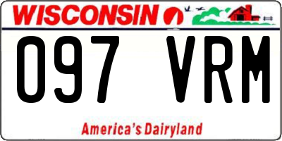 WI license plate 097VRM