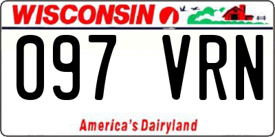 WI license plate 097VRN