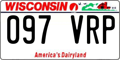 WI license plate 097VRP