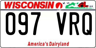 WI license plate 097VRQ