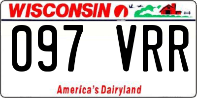 WI license plate 097VRR
