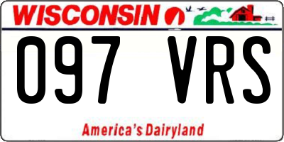 WI license plate 097VRS