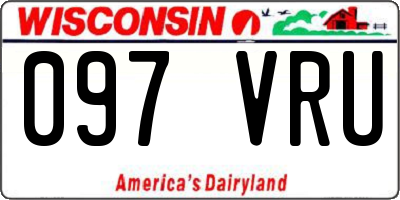 WI license plate 097VRU
