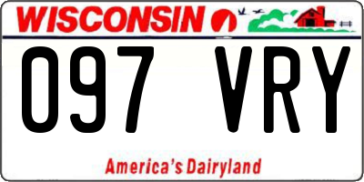 WI license plate 097VRY