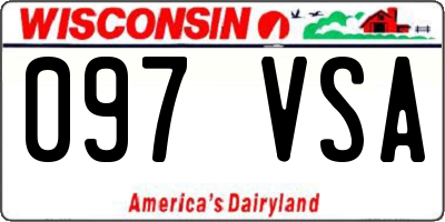 WI license plate 097VSA