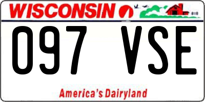 WI license plate 097VSE