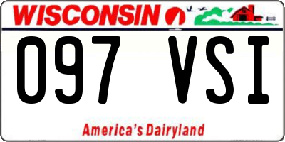 WI license plate 097VSI