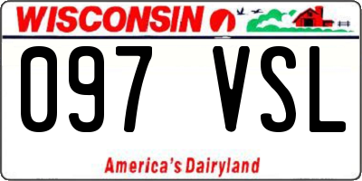 WI license plate 097VSL