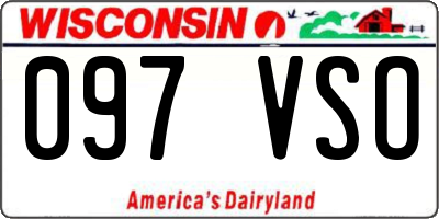 WI license plate 097VSO