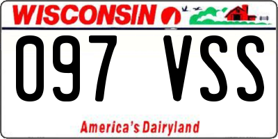 WI license plate 097VSS