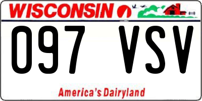 WI license plate 097VSV