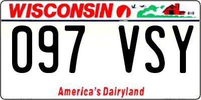 WI license plate 097VSY