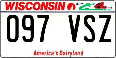 WI license plate 097VSZ