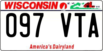 WI license plate 097VTA