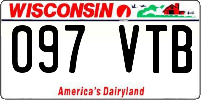 WI license plate 097VTB