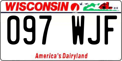 WI license plate 097WJF