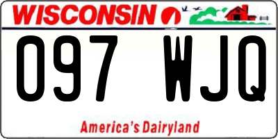 WI license plate 097WJQ