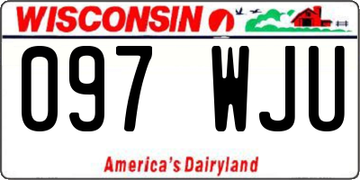 WI license plate 097WJU