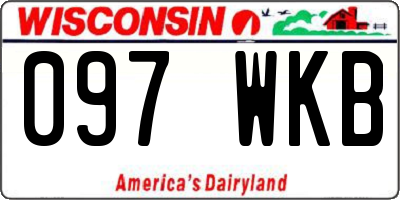 WI license plate 097WKB