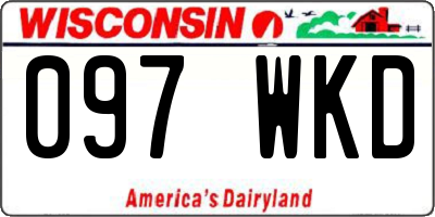 WI license plate 097WKD