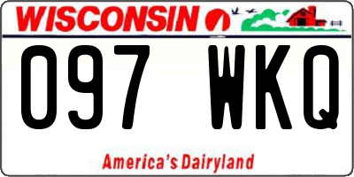WI license plate 097WKQ
