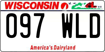 WI license plate 097WLD