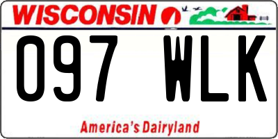 WI license plate 097WLK