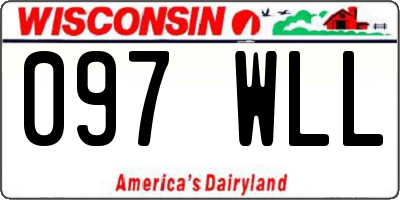 WI license plate 097WLL