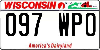 WI license plate 097WPO