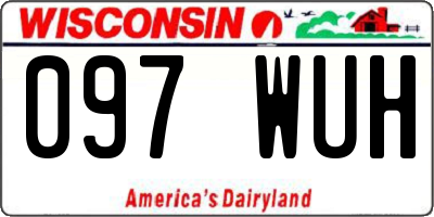 WI license plate 097WUH