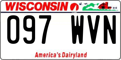 WI license plate 097WVN