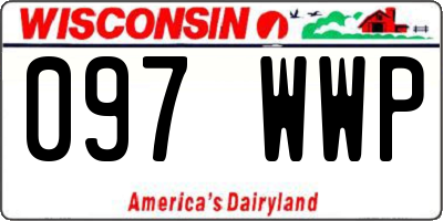 WI license plate 097WWP