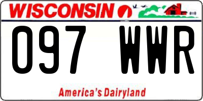 WI license plate 097WWR