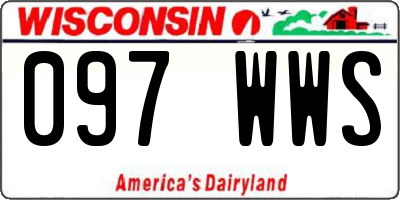 WI license plate 097WWS